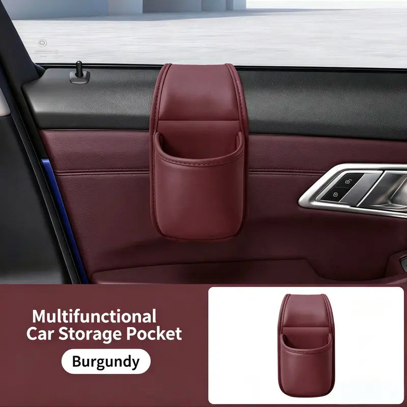 2PCS Car Phone Storage Pocket – Slim Organizer for Phones, Keys & Cards